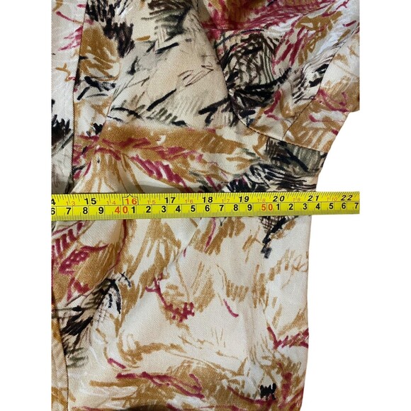 Vintage Coldwater Creek Womens Button Up Blazer Art Print 90's Size XL V Neck - Picture 7 of 11